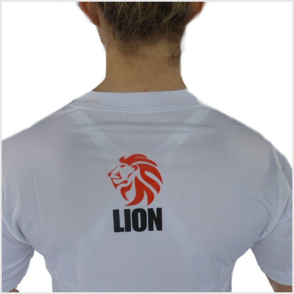 Lion Tshirt Rash guard dames wit achterkant
