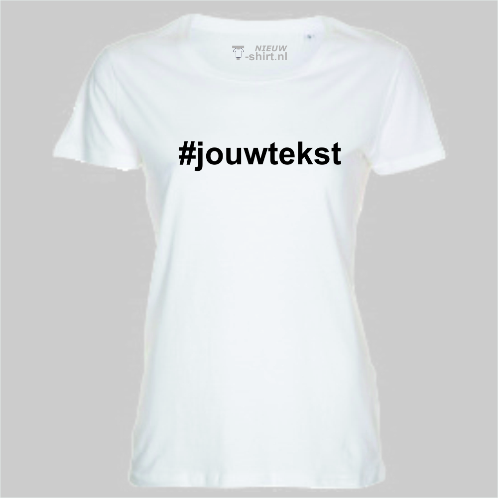 Hashtag T-shirt met eigen - NieuwT-shirt.nl