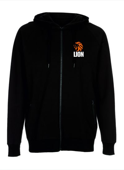 Nieuw T-shirt Lion Sport Hooded Zip zwart - unisex - heren