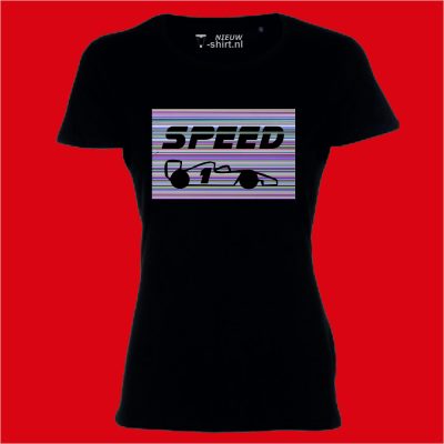 Speed in stripes dames zwart