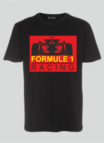 T-shirt Formule 1 zwart - rood formule 1 - sizes regular