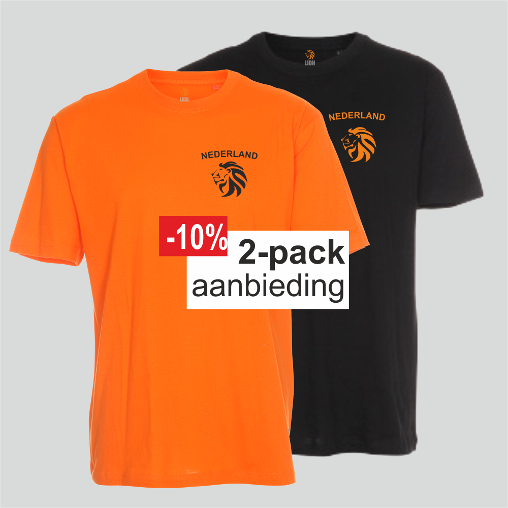 Rodeo Rentmeester bagageruimte T-shirt Nederland 2-pack - NieuwT-shirt.nl
