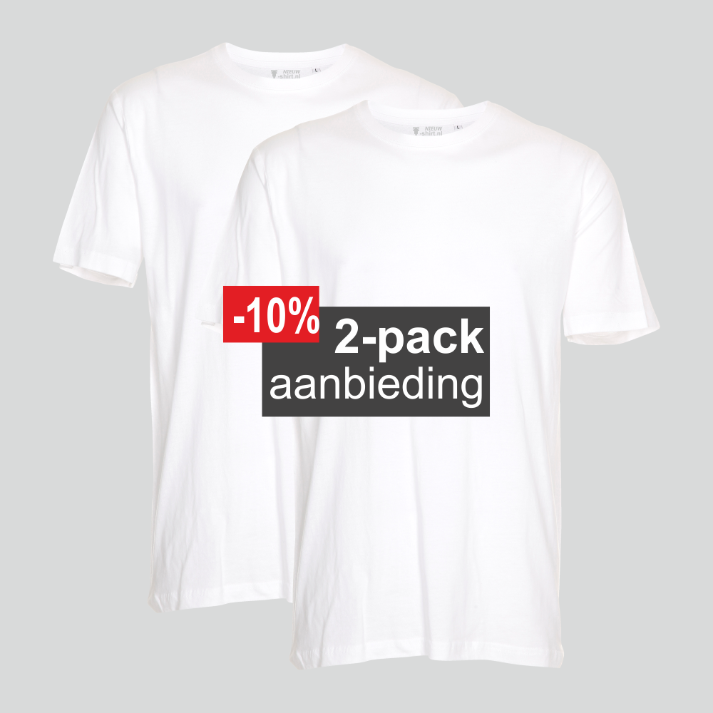 kwaad Vorming Pluche pop 2-pack T-shirts wit kinderen - NieuwT-shirt.nl