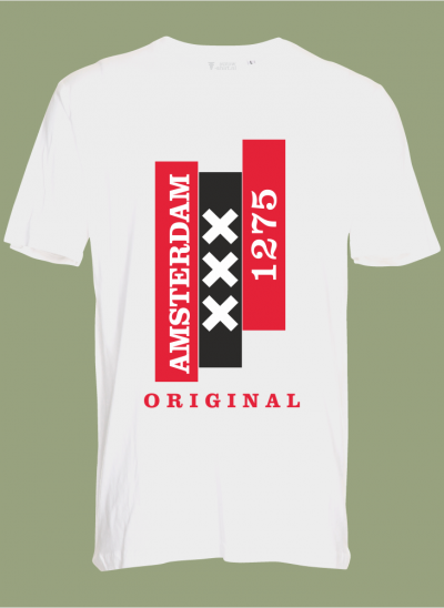T-shirt Amsterdam original wit regular