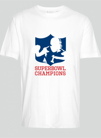 americana t-shirt superbowl american football - wit regular