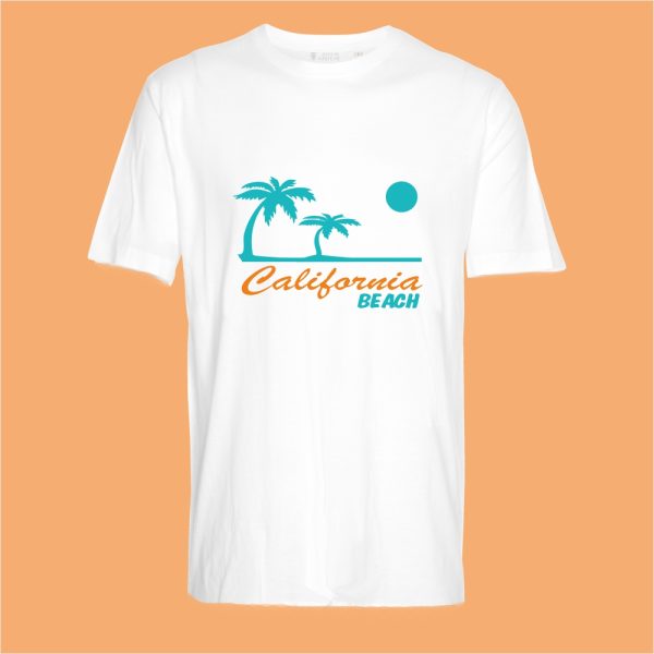 NieuwTshirt T-shirt california beach regular heren